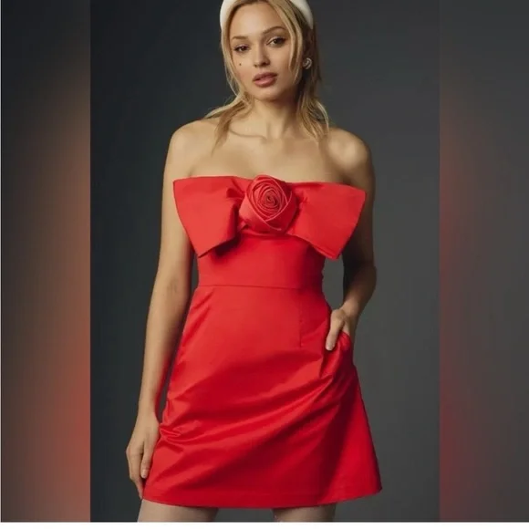 mini occasion dress Dave and Johnny 10904 Prom Dress - Tangerine